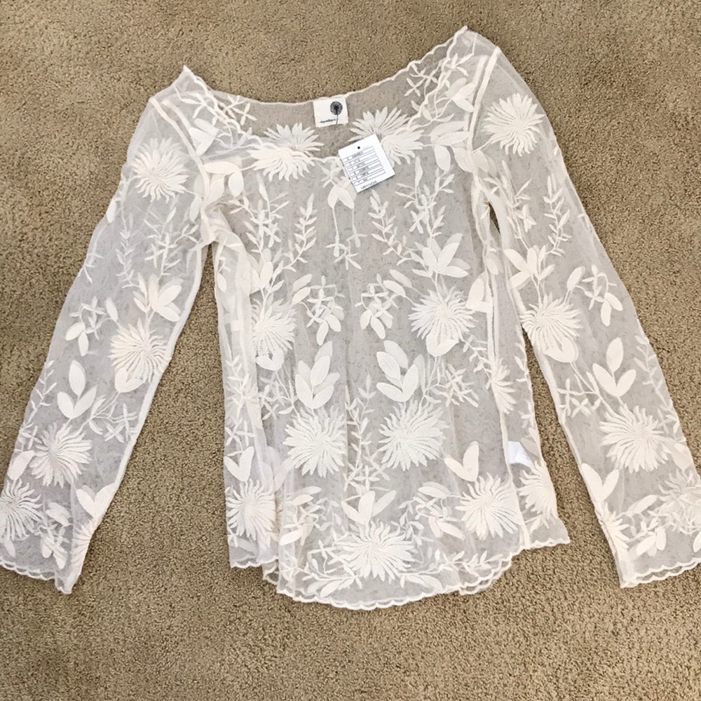 Everleigh Ivory Lace Long Sleeve Top